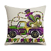 Mardi Gras Carnival Theme Linen Pillow Covers AJEW-H146-02D-1