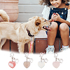 8Pcs 4 Colors Heart Natural Gemstone Pendant Decoration HJEW-CA0001-23-6