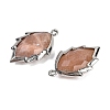 Natural Sunstone Faceted Leaf Pendants G-I375-04P-07-2