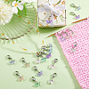 60Pcs 6 Colors Glass Pendant HJEW-PH01915-5