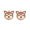 Christmas Theme Rack Plating Alloy Enamel Pendants ENAM-T021-13KCG-1