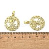 Rack Plating Brass Micro Pave Cubic Zirconia Pendants KK-R157-13B-G-3