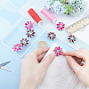 8Pcs 2 Colors 1-Hole Brass Shank Buttons BUTT-GF0003-57C-3