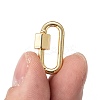 Brass Screw Carabiner Lock Charms KK-T047-08G-5