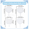 16Pcs 4 Styles Paper Hand Held Fan DIY-GF0010-32-2