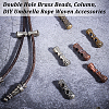 6Pcs 6 Styles Double Hole Brass Beads KK-OC0001-61-4