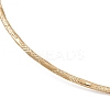 PVD Vacuum Plating 304 Stainless Steel Textured Wire Necklace Making STAS-B036-04G-3