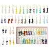 Natural & Synthetic Gemstone Dangle Earrings EJEW-FS00056-9