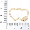 Rack Plating Brass Micro Pave Cubic Zirconia keychain Clasps KK-K374-03A-G-3