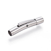 Tarnish Resistant 304 Stainless Steel Bayonet Clasps STAS-E473-01A-P-1