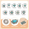 18Pcs 9 Style Tibetan Style Alloy Pendants FIND-TA0003-76-3