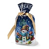Christmas Snowman Plastic Packing Pouches Drawstring Bags ABAG-Q053-03A-3