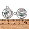 Synthetic Turquoise Sun and Moon Pendants STAS-P406-06P-3
