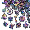 Rainbow Color Alloy Pendants & Link Connectors PALLOY-S180-146-NR-2