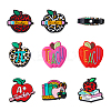 16Pcs 8 Styles Teachers' Day Apple Silicone Focal Beads SIL-DC0001-59-1