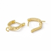 Brass Hoop Earring Findings with Latch Back Closure LS-KK-A172-19G-2