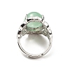 Natural Green Aventurine Adjustable Rings RJEW-P043-04P-20-3