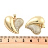 Brass Pave Clear Cubic Zirconia Pendants KK-U009-05A-G-3