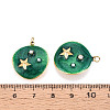 304 Stainless Steel Pave Crystal Rhinestone and Enamel ABS Imitation Pearl Pendants STAS-T069-79-3