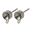 Non-Tarnish 201 Stainless Steel Stud Earring Settings X-STAS-S041-08-1
