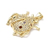 Brass Micro Pave Cubic Zirconia Pendants X1-KK-D426-19B-G-2