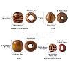 161Pcs 8 Styles Printed Natural Wood Beads WOOD-FS0001-52-4