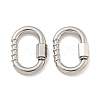 Non-Tarnish 304 Stainless Steel Screw Carabiner Lock Charms LS-STAS-C092-08P-1