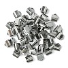 304 Stainless Steel Ribbon Crimp Ends STAS-YW0001-78A-1