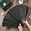 1Pc Bamboo with Oxford Fabric Glitter Powder Folding Fans AJEW-SP0003-77B-4
