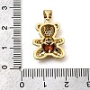 Brass Micro Pave Cubic Zirconia Pendants KK-K258-24H-G-RS-3