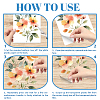 4Pcs 4 Styles Flower and Angel PVC Waterproof Decorative Stickers DIY-WH0657-049-6