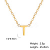 201 Stainless Steel Initial Pendant Necklaces FS-WG78A3B-20-1