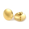 Ion Plating(IP) 304 Stainless Steel Flat Round Stud Earrings for Women EJEW-I281-31G-2