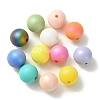 UV Plating Rainbow Iridescent Acrylic Beads OACR-K003-002-1