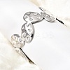 Hammered 304 Stainless Steel Cuff Bangles for Women BJEW-T030-03P-3