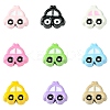 45Pcs 9 Colors Baking Paint Zinc Alloy Beads FIND-CJ0003-85-1