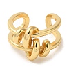 Spiral Rack Plating Brass Cuff Rings for Women RJEW-G323-01G-2