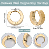 12Pairs 304 Stainless Steel Huggie Hoop Earrings EJEW-SC0001-56-2
