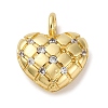 Brass Micro Pave Cubic Zirconia Pendants KK-P308-06G-1