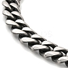 Non-Tarnish 201 Stainless Steel Curb Chain Bracelets BJEW-D030-03P-2
