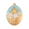 304 Stainless Steel Colorful Enamel Pendants STAS-P410-11G-1