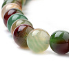Natural Peacock Green Agate Beads Strands G-S259-16-10mm-3