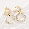 304 Stainless Steel Polymer Clay Ring Stud Earrings EJEW-V004-04G-3