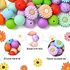 Round/Daisy Silicone Focal Beads SIL-YW0001-49-3