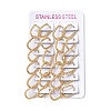 301 Stainless Steel Hoop Earrrings for Women EJEW-U066-04G-4