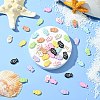 45Pcs 9 Colors Baking Paint Alloy Beads FIND-CJ0003-26-5