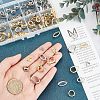 96Pcs 24 Styles  Brass Open Back Bezel Sew on Prong Settings KK-CA0003-16-3