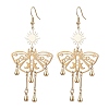 201 Stainless Steel Butterfly Pendants Dangle Earrings EJEW-TA00450-1