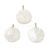 Natural White Shell Pendants BSHE-E029-03P-01-1