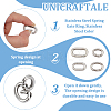 4Pcs 4 Styles 304 Stainless Steel Spring Gate Ring STAS-UN0059-41-5